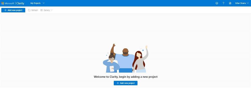 ورود به صفحه پروژه هاي من و تعريف پروژه در مایکروسافت کلاریتی